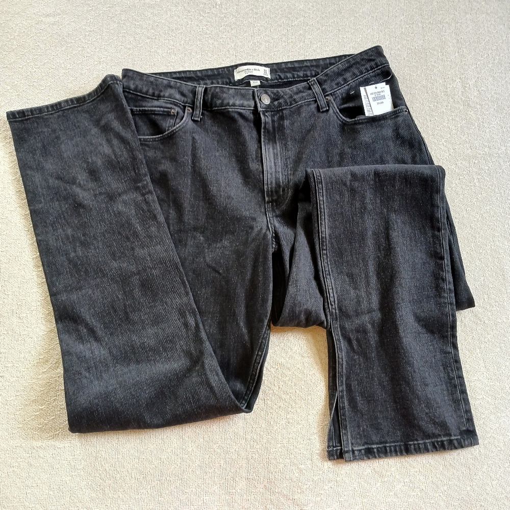 a&f ♡ skinny high rise curve love black jeans abercrombie and fitch 32 14